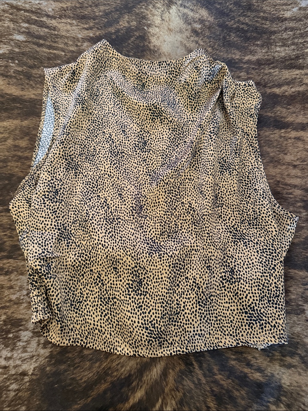 Sincerely Jules Leopard Print Sleeveless Tank - Tan & Black